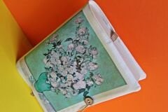 Kitap Kılıfı - Van Gogh Vazoda Güller