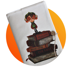 Kitap Kılıfı - Gözlüklü Okur