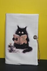 Kitap Kılıfı - Kara Kedi Beyaz Sayfalar