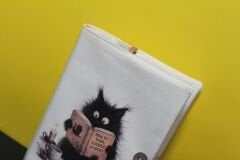 Kitap Kılıfı - Kara Kedi Beyaz Sayfalar